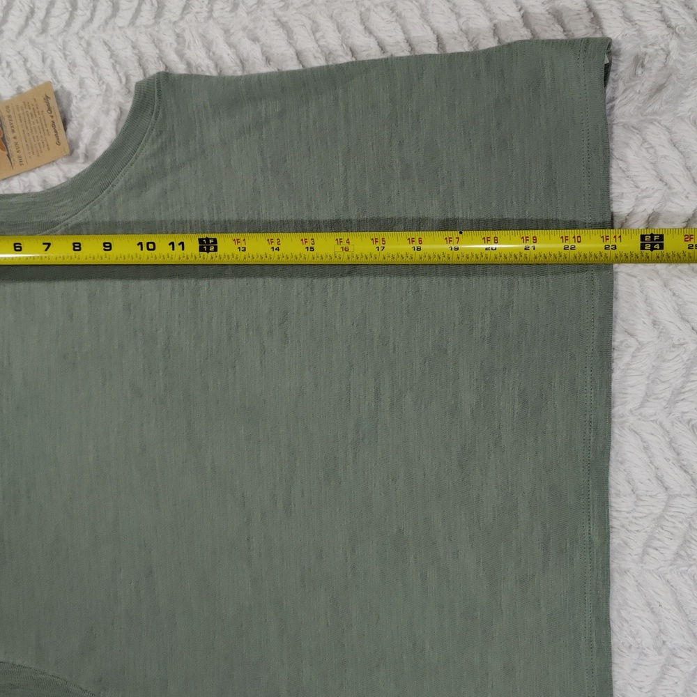 522. Faherty Sunwashed Slub Muscle Tank | Color: Sage Creek - Picture 4 of 8